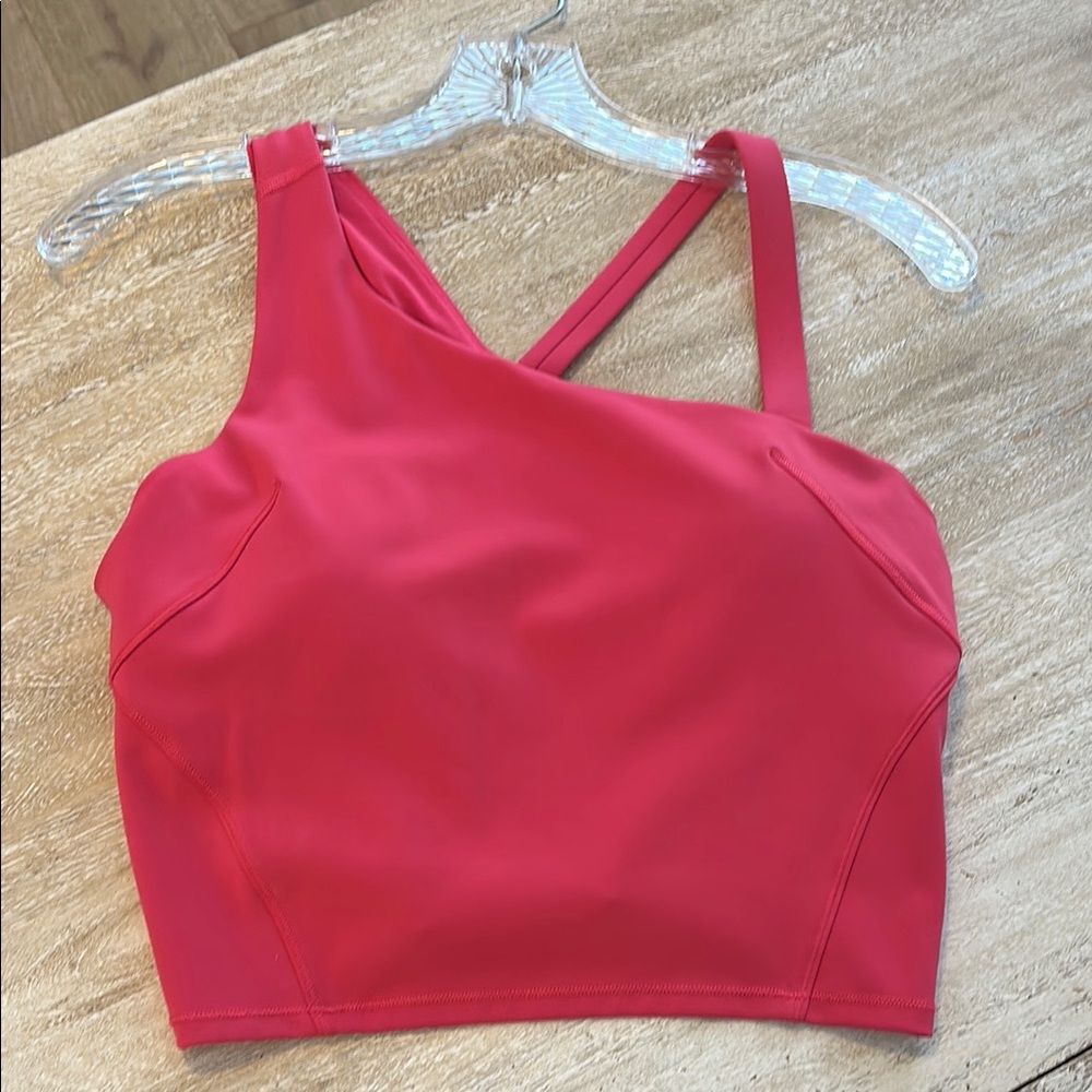 lululemon athletica Pink-Coral Asymmetrical Tennis Tank Top- HOC Spring 🌸
